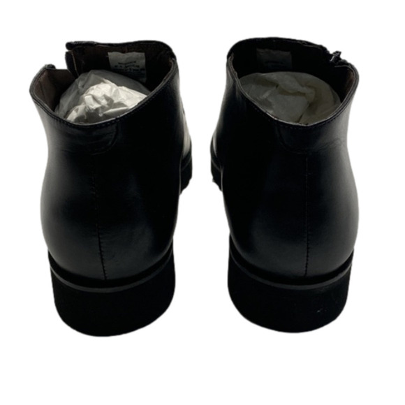 LL Bean Ankle Leather Boots with Zipper Black Size 6.5 - Picture 3 of 13